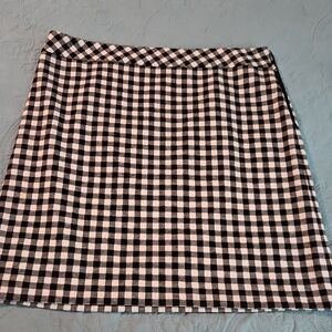 Talbots Black and White Gingham Mini Skirt